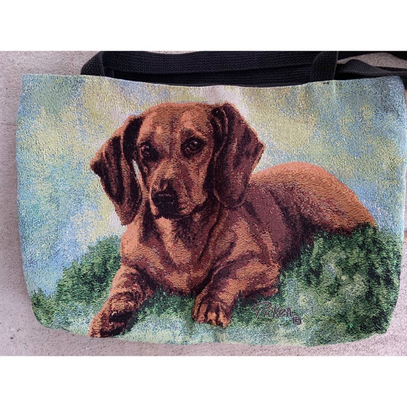 Dachshund doxie tote bag purse - Picture 7 of 8